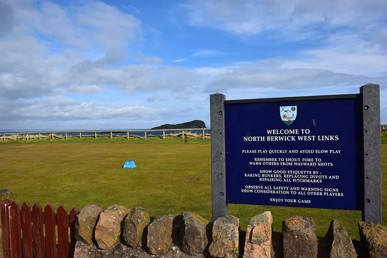 North Berwick West Links beside the East Lothian coast