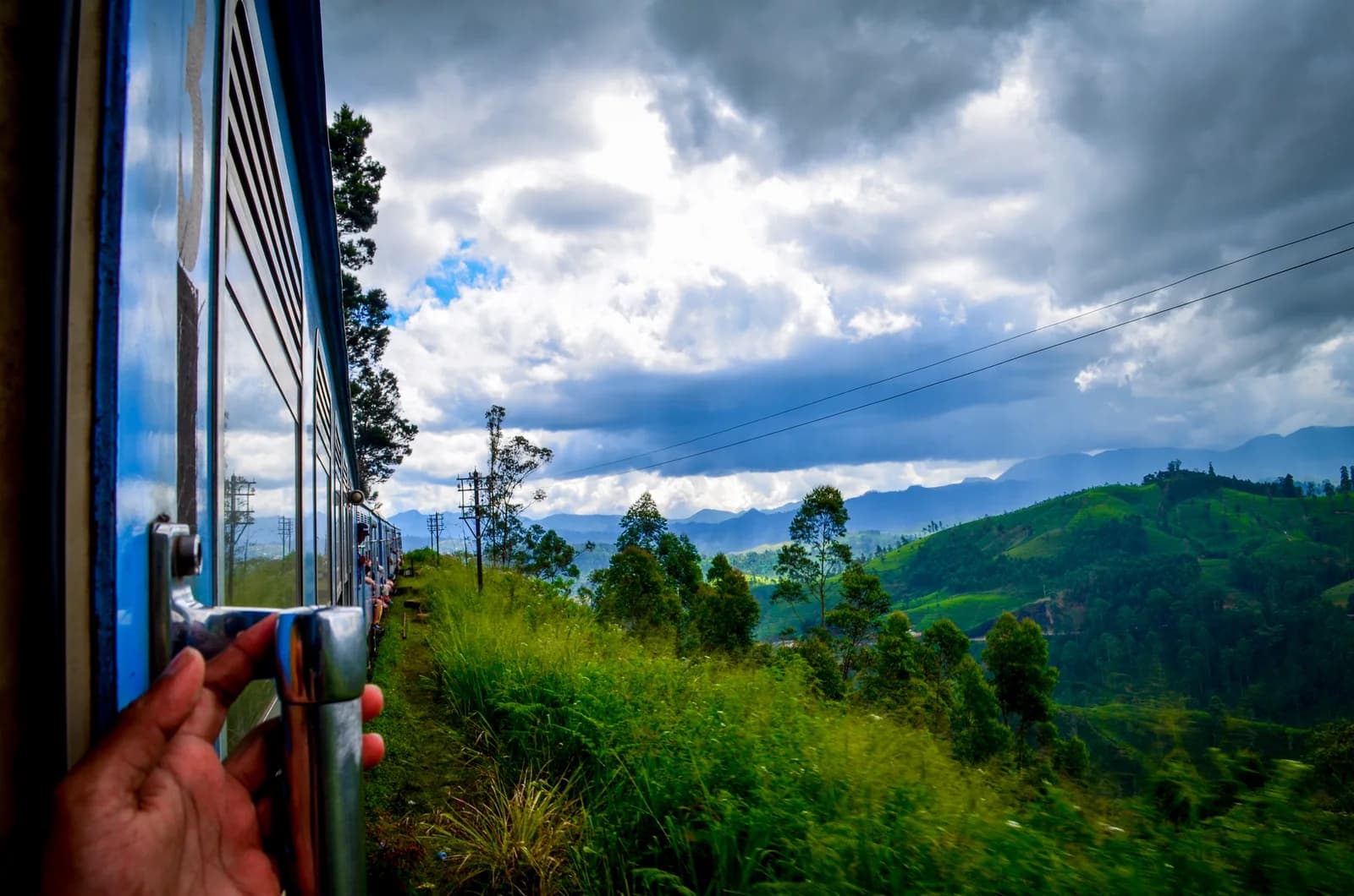 Railway track in the Sri Lankan highlands between Kandy and Ella