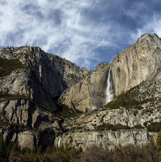 View of Yosemite Falls from Cook’s Meadow